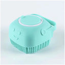 Soft silicone bath massage brush for dogs and cats, gentle cleaning and relaxing grooming tool.