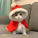 Small Pets Christmas Santa Cosplay Costume for Comfort & Fun