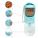 Pet 2 In1 Outdoor Travel Food Water Bottle for Dogs & Cats