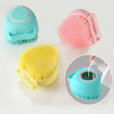 Soft silicone bath massage brush for pets, ideal for gentle cleaning and relaxing massage, suitable for dogs and cats.