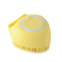 Dog soft silicone bath massage brush for gentle pet grooming and cleaning.