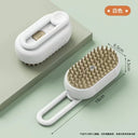 Cat and dog steam brush with electric sprayer, massage function, and ergonomic design for efficient grooming.