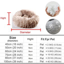 Pet Round Plush Sofa Bed - Calming Comfort for Dogs & Cats