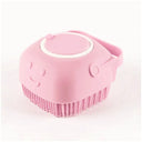 Dog soft silicone bath massage brush for safe grooming and relaxation.