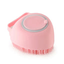 Soft silicone bath massage brush for dogs, gentle cleaning and relaxing grooming accessory.