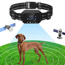 Pet GPS wireless fence with adjustable warning signals for dogs, ranging 100-3300 feet, rechargeable and portable design.