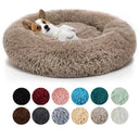 Pet Round Plush Sofa Bed - Calming Comfort for Dogs & Cats