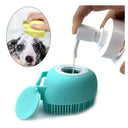 Soft silicone bath massage brush for dogs and cats, gentle grooming and cleaning tool.